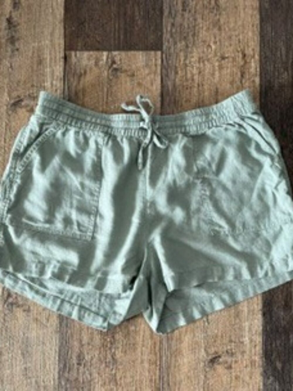J.Crew Factory Linen Blend Pull-On Shorts Women's Seafoam Green AX922-M
